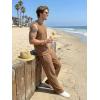 image:imageJMIERR Men Fashion 2 Piece Set Casual Muscle Tank Baggy Pants Stretch Textured Beach Street HipHop Sleeveless ShirtsDark Khaki