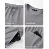 image:imageJMIERR Men Fashion 2 Piece Set Casual Muscle Tank Baggy Pants Stretch Textured Beach Street HipHop Sleeveless ShirtsLight Grey