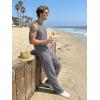 image:imageJMIERR Men Fashion 2 Piece Set Casual Muscle Tank Baggy Pants Stretch Textured Beach Street HipHop Sleeveless ShirtsLight Grey