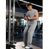 image:imageJMIERR Men Fashion 2 Piece Set Casual Muscle Tank Baggy Pants Stretch Textured Beach Street HipHop Sleeveless ShirtsLight Grey
