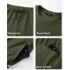 image:imageJMIERR Men Fashion 2 Piece Set Casual Muscle Tank Baggy Pants Stretch Textured Beach Street HipHop Sleeveless ShirtsMoss Green