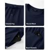 image:imageJMIERR Men Fashion 2 Piece Set Casual Muscle Tank Baggy Pants Stretch Textured Beach Street HipHop Sleeveless ShirtsNavy Blue