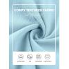 image:imageJMIERR Men Texture 2 Piece Outfit Short Sleeve Lightweight Beach Button Down Shirt Casual Pant Sets with PocketD Light Blue