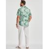 image:imageJMIERR Men Texture 2 Piece Outfit Short Sleeve Lightweight Beach Button Down Shirt Casual Pant Sets with PocketDark Blue
