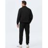 image:imageJMIERR Mens 2 Piece Casual Outfits Quarter Button Lightweight Sweatshirt Tracksuit amp Joggers Sweatpants Sweatsuit SetBlack