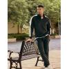 image:imageJMIERR Mens 2 Piece Casual Outfits Quarter Button Lightweight Sweatshirt Tracksuit amp Joggers Sweatpants Sweatsuit SetBlack