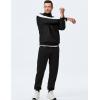 image:imageJMIERR Mens 2 Piece Casual Outfits Quarter Button Lightweight Sweatshirt Tracksuit amp Joggers Sweatpants Sweatsuit SetBlack