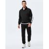 image:imageJMIERR Mens 2 Piece Casual Outfits Quarter Button Lightweight Sweatshirt Tracksuit amp Joggers Sweatpants Sweatsuit SetBlack