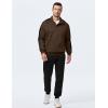 image:imageJMIERR Mens 2 Piece Casual Outfits Quarter Button Lightweight Sweatshirt Tracksuit amp Joggers Sweatpants Sweatsuit SetBrown