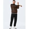 image:imageJMIERR Mens 2 Piece Casual Outfits Quarter Button Lightweight Sweatshirt Tracksuit amp Joggers Sweatpants Sweatsuit SetBrown
