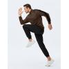 image:imageJMIERR Mens 2 Piece Casual Outfits Quarter Button Lightweight Sweatshirt Tracksuit amp Joggers Sweatpants Sweatsuit SetBrown