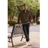image:imageJMIERR Mens 2 Piece Casual Outfits Quarter Button Lightweight Sweatshirt Tracksuit amp Joggers Sweatpants Sweatsuit SetBrown