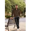 image:imageJMIERR Mens 2 Piece Casual Outfits Quarter Button Lightweight Sweatshirt Tracksuit amp Joggers Sweatpants Sweatsuit SetBrown