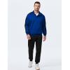 image:imageJMIERR Mens 2 Piece Casual Outfits Quarter Button Lightweight Sweatshirt Tracksuit amp Joggers Sweatpants Sweatsuit SetDark Blue