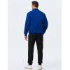 image:imageJMIERR Mens 2 Piece Casual Outfits Quarter Button Lightweight Sweatshirt Tracksuit amp Joggers Sweatpants Sweatsuit SetDark Blue