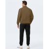 image:imageJMIERR Mens 2 Piece Casual Outfits Quarter Button Lightweight Sweatshirt Tracksuit amp Joggers Sweatpants Sweatsuit SetKhaki