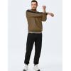 image:imageJMIERR Mens 2 Piece Casual Outfits Quarter Button Lightweight Sweatshirt Tracksuit amp Joggers Sweatpants Sweatsuit SetKhaki