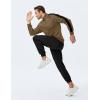 image:imageJMIERR Mens 2 Piece Casual Outfits Quarter Button Lightweight Sweatshirt Tracksuit amp Joggers Sweatpants Sweatsuit SetKhaki