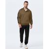 image:imageJMIERR Mens 2 Piece Casual Outfits Quarter Button Lightweight Sweatshirt Tracksuit amp Joggers Sweatpants Sweatsuit SetKhaki