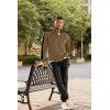 image:imageJMIERR Mens 2 Piece Casual Outfits Quarter Button Lightweight Sweatshirt Tracksuit amp Joggers Sweatpants Sweatsuit SetKhaki