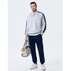 image:imageJMIERR Mens 2 Piece Casual Outfits Quarter Button Lightweight Sweatshirt Tracksuit amp Joggers Sweatpants Sweatsuit SetLight Grey