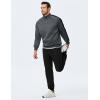 image:imageJMIERR Mens 2 Piece Casual Outfits Quarter Button Lightweight Sweatshirt Tracksuit amp Joggers Sweatpants Sweatsuit SetMedium Grey
