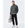 image:imageJMIERR Mens 2 Piece Casual Outfits Quarter Button Lightweight Sweatshirt Tracksuit amp Joggers Sweatpants Sweatsuit SetMedium Grey