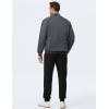 image:imageJMIERR Mens 2 Piece Casual Outfits Quarter Button Lightweight Sweatshirt Tracksuit amp Joggers Sweatpants Sweatsuit SetMedium Grey