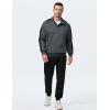 image:imageJMIERR Mens 2 Piece Casual Outfits Quarter Button Lightweight Sweatshirt Tracksuit amp Joggers Sweatpants Sweatsuit SetMedium Grey