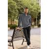 image:imageJMIERR Mens 2 Piece Casual Outfits Quarter Button Lightweight Sweatshirt Tracksuit amp Joggers Sweatpants Sweatsuit SetMedium Grey