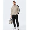 image:imageJMIERR Mens 2 Piece Casual Outfits Quarter Button Lightweight Sweatshirt Tracksuit amp Joggers Sweatpants Sweatsuit SetParchment