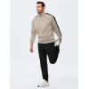 image:imageJMIERR Mens 2 Piece Casual Outfits Quarter Button Lightweight Sweatshirt Tracksuit amp Joggers Sweatpants Sweatsuit SetParchment