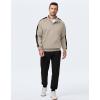 image:imageJMIERR Mens 2 Piece Casual Outfits Quarter Button Lightweight Sweatshirt Tracksuit amp Joggers Sweatpants Sweatsuit SetParchment