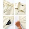 image:imageJMIERR Mens 2 Piece Jacquard Outfits Ultra Soft Comfy 14 Zip Golf Polo Shirt Shorts Set Tracksuits for BeachApricot