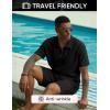 image:imageJMIERR Mens 2 Piece Jacquard Outfits Ultra Soft Comfy 14 Zip Golf Polo Shirt Shorts Set Tracksuits for BeachBlack