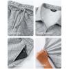 image:imageJMIERR Mens 2 Piece Jacquard Outfits Ultra Soft Comfy 14 Zip Golf Polo Shirt Shorts Set Tracksuits for BeachGrey