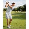 image:imageJMIERR Mens 2 Piece Jacquard Outfits Ultra Soft Comfy 14 Zip Golf Polo Shirt Shorts Set Tracksuits for BeachGrey