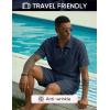 image:imageJMIERR Mens 2 Piece Jacquard Outfits Ultra Soft Comfy 14 Zip Golf Polo Shirt Shorts Set Tracksuits for BeachNavy Blue