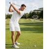 image:imageJMIERR Mens 2 Piece Jacquard Outfits Ultra Soft Comfy 14 Zip Golf Polo Shirt Shorts Set Tracksuits for BeachWhite