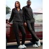 image:imageJMIERR Mens 2 Piece Outfits Quarter Zipper Polo Shirt Tracksuit amp Joggers Sweatpants Sweatsuit Sets JacquardBlack