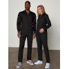 image:imageJMIERR Mens 2 Piece Outfits Quarter Zipper Polo Shirt Tracksuit amp Joggers Sweatpants Sweatsuit Sets JacquardBlack