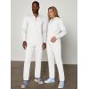 image:imageJMIERR Mens 2 Piece Outfits Quarter Zipper Polo Shirt Tracksuit amp Joggers Sweatpants Sweatsuit Sets JacquardWhite