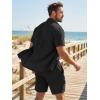 image:imageJMIERR Mens 2 Piece Short Sets Short Sleeve Shirts and Shorts Summer Beach Vacation Texture OutfitsBlack