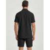 image:imageJMIERR Mens 2 Piece Short Sets Short Sleeve Shirts and Shorts Summer Beach Vacation Texture OutfitsBlack