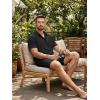 image:imageJMIERR Mens 2 Piece Short Sets Short Sleeve Shirts and Shorts Summer Beach Vacation Texture OutfitsBlack