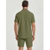 image:imageJMIERR Mens 2 Piece Short Sets Short Sleeve Shirts and Shorts Summer Beach Vacation Texture OutfitsDark Green