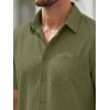 image:imageJMIERR Mens 2 Piece Short Sets Short Sleeve Shirts and Shorts Summer Beach Vacation Texture OutfitsDark Green
