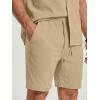 image:imageJMIERR Mens 2 Piece Short Sets Short Sleeve Shirts and Shorts Summer Beach Vacation Texture OutfitsKhaki