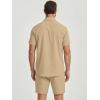 image:imageJMIERR Mens 2 Piece Short Sets Short Sleeve Shirts and Shorts Summer Beach Vacation Texture OutfitsKhaki