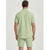 image:imageJMIERR Mens 2 Piece Short Sets Short Sleeve Shirts and Shorts Summer Beach Vacation Texture OutfitsLight Green